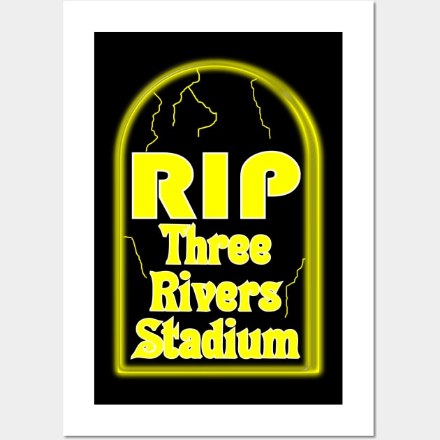 RIP Three River Stadium in Pittsburgh (Pirates and Steelers) Wall Art by Retro Sports